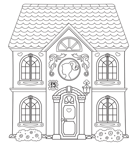 Barbie House Coloring Page